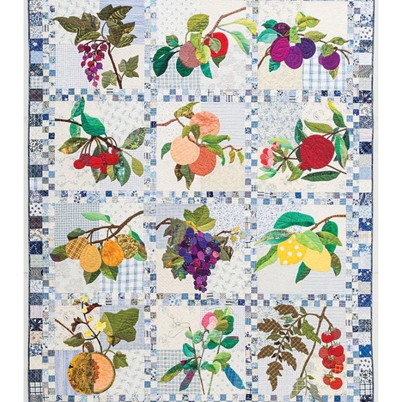 Quilt Block Pattern “Black Currants” a Design Inspired by 1800s Botanical Prints - Picture 8 of 8